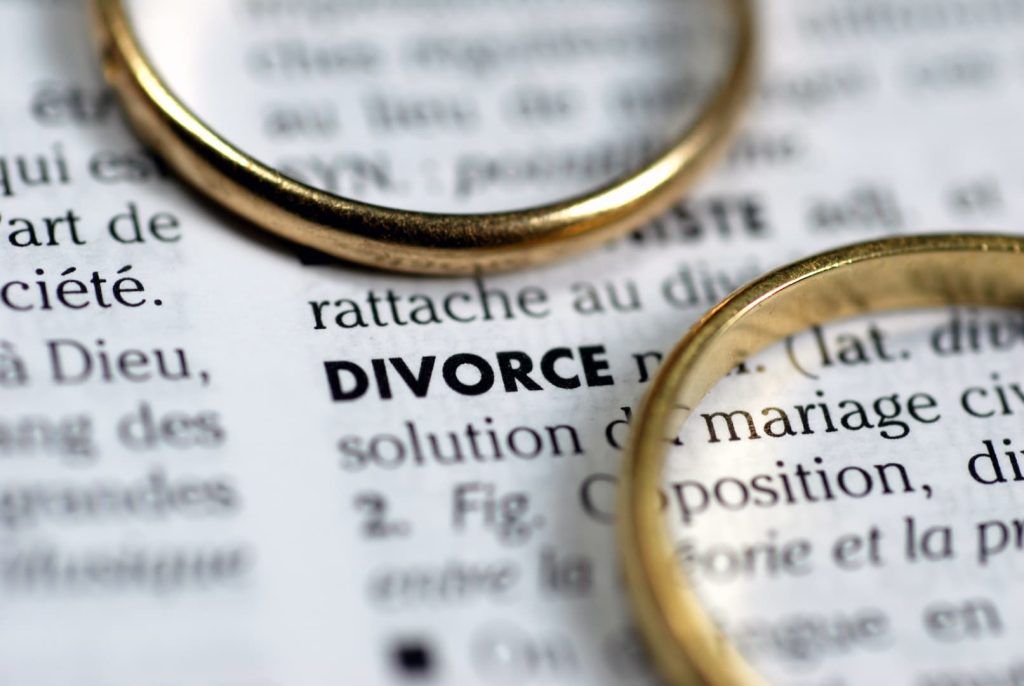 Wedding Rings On Divorce Paper